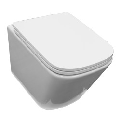 Унитаз подвесной Azario Armonia с системой смыва Tornado, безободковый с сиденьем микролифт 490*340*360 (AZ-2403)