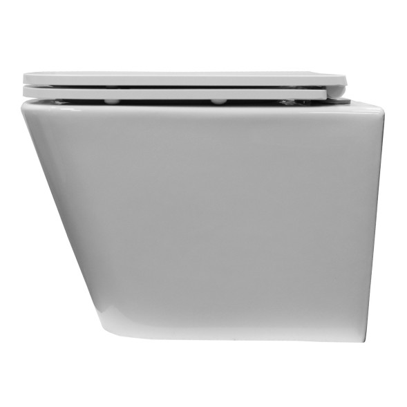 Унитаз подвесной Azario Armonia с системой смыва Tornado, безободковый с сиденьем микролифт 490*340*360 (AZ-2403)