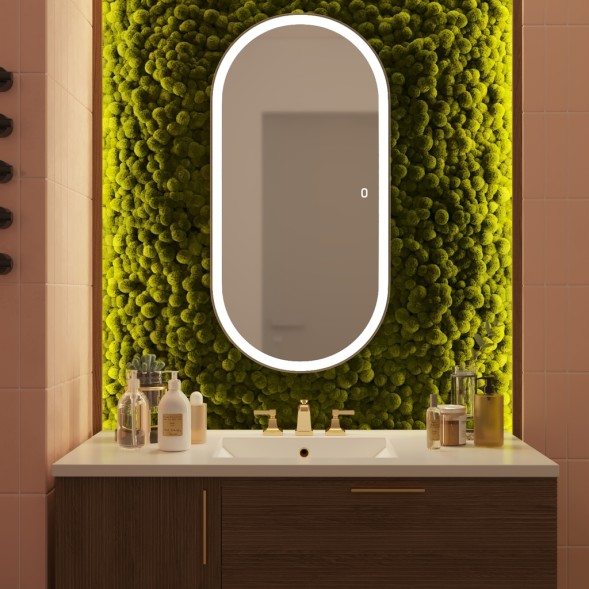 Зеркало MIXLINE &amp;quot;Виола&amp;quot; 500*1000 (ШВ) сенсорный выкл., светодиодная подсветка гор/верт крепеж - LED-00002355 