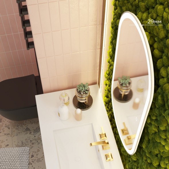 Зеркало MIXLINE &amp;quot;Виола&amp;quot; 500*1000 (ШВ) сенсорный выкл., светодиодная подсветка гор/верт крепеж - LED-00002355 