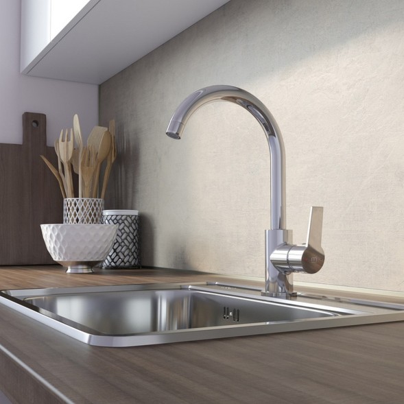 Смеситель для кухни 35к Milardo M01SBJ0M05 &amp;quot;Meal&amp;quot; высокий пов излив ХРОМ - M01SBJ0M05 