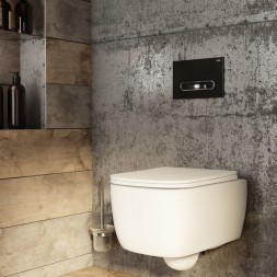 Клавиша смыва IDDIS Unifix UNI71MBi77 универсальная ЧЕРНАЯ матовая - UNI71MBi77 