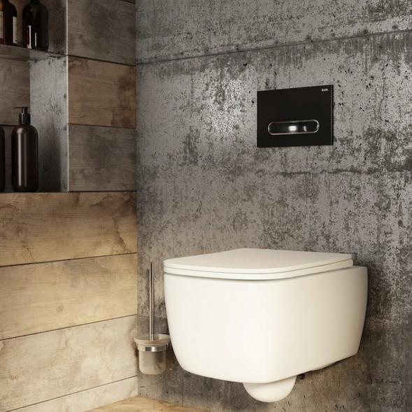 Клавиша смыва IDDIS Unifix UNI71MBi77 универсальная ЧЕРНАЯ матовая - UNI71MBi77 