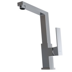 Смеситель для кухни 25k MIXLINE ML20-032 "Quadro" высокий излив боковая ручка - ML20-032