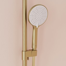 Душевая система 35к IDDIS AIGMG3Fi06 "Aiger" лейка "Тропический душ", ЗОЛОТО матовый - AIGMG3Fi06