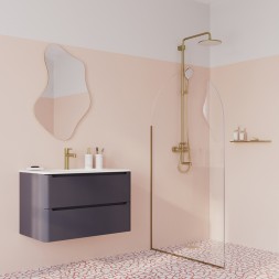 Душевая система 35к IDDIS AIGMG3Fi06 "Aiger" лейка "Тропический душ", ЗОЛОТО матовый - AIGMG3Fi06