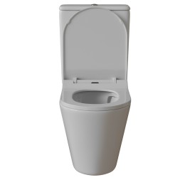 Унитаз-компакт безободковый WAVE ALEO Tornado1.0, гор,ниж,2-кн.арм,сид.полипр,м/л,быстр,БЕЛЫЙ глянец - 554620