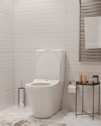 Унитаз-компакт безободковый WAVE ALEO Tornado1.0, гор,ниж,2-кн.арм,сид.полипр,м/л,быстр,БЕЛЫЙ глянец - 554620