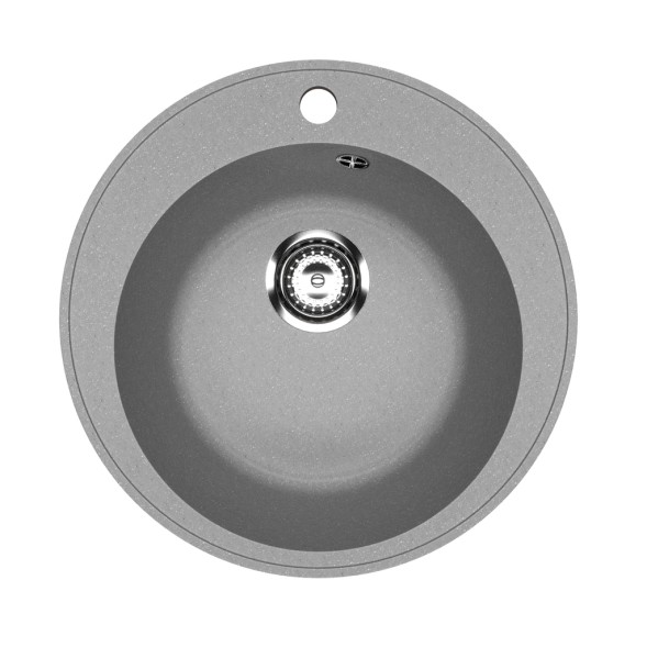 Мойкa ML-GMU01 УЛЬТРА круглая, серый камень, 475 мм (глуб. чаши 170) - 00-001404 
