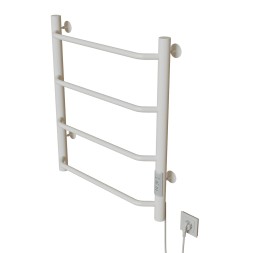 Полотенцесушитель MIXLINE MIRA  80х50 (таймер, 253 Вт, 6 перекладин) электрический БЕЛЫЙ - ML-556350 