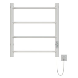 Полотенцесушитель MIXLINE MIRA  80х50 (таймер, 253 Вт, 6 перекладин) электрический БЕЛЫЙ - ML-556350 