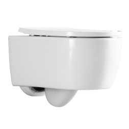 Унитаз подвесной Azario NEMI 530*360*360 безободковый, система слива "Торнадо", с быстросъемным сиденьем микролифт (AZ-1293WH)