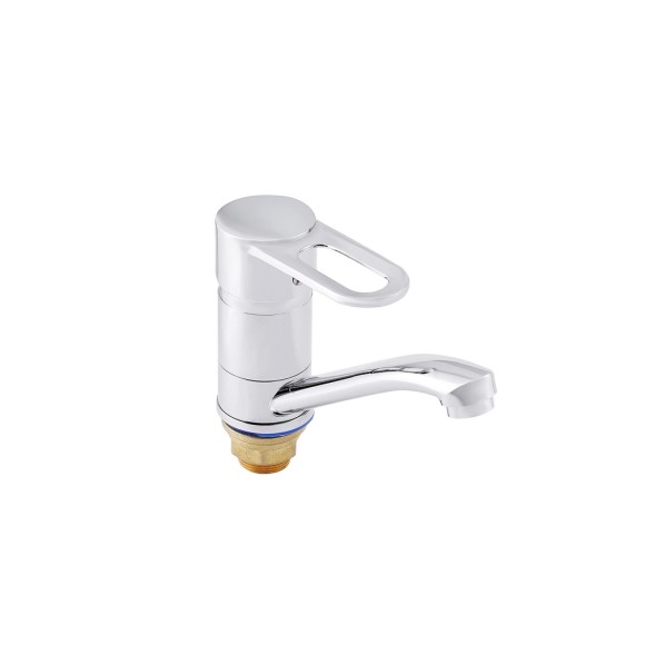 Смеситель для кухни 40к ПРОФСАН ПСМ-215-008 &amp;quot;ПЛЮС&amp;quot;  длин. пов. излив, п/гайку, без подводки ХРОМ - PSM-215-008 