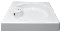 Раковина подвесная Azario Lindi 597х595х90 литьевой мрамор, белый (CS00078504)