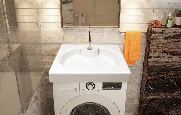 Раковина подвесная Azario Lindi 597х595х90 литьевой мрамор, белый (CS00078504)