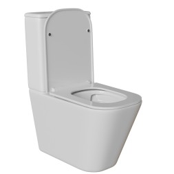 Унитаз-компакт безободковый WAVE APEKS Tornado1.0,гор,ниж,2-кн.арм,сид.полипр,м/л,быстр,БЕЛЫЙ глянец - 554621