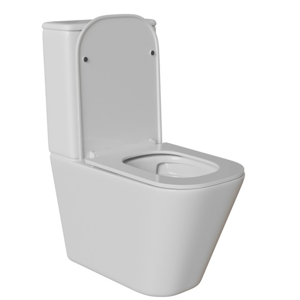 Унитаз-компакт безободковый WAVE APEKS Tornado1.0,гор,ниж,2-кн.арм,сид.полипр,м/л,быстр,БЕЛЫЙ глянец - 554621 