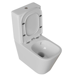 Унитаз-компакт безободковый WAVE APEKS Tornado1.0,гор,ниж,2-кн.арм,сид.полипр,м/л,быстр,БЕЛЫЙ глянец - 554621