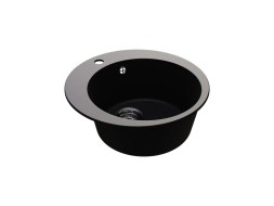 Мойкa ML-GMU01 УЛЬТРА круглая, черный камень, 475 мм (глуб. чаши 170) - 00-001405