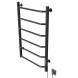Полотенцесушитель MIXLINE MIRA  80х50 (таймер, 253 Вт, 6 перекладин) электрический ЧЕРНЫЙ - ML-556351 