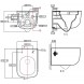 Унитаз подвесной Azario CAMPO 510х360х365 безободковый, система смыва скрытое &amp;quot;Торнадо&amp;quot;, с быстросъемным сиденьем микролифт (AZ-1883WH)