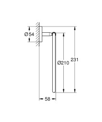 Кольцо для полотенец Grohe BauCosmopolitan Хром (40460001)