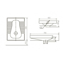 Чаша Генуя керамическая &amp;quot;Унитаз Напольный&amp;quot; (Rosa) (+сифон в комплекте) - 4640021069233 