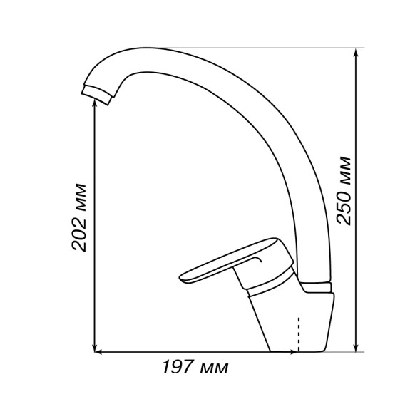 Смеситель для кухни AQUATON НИМО серый шелк (1AX002FCXX250)