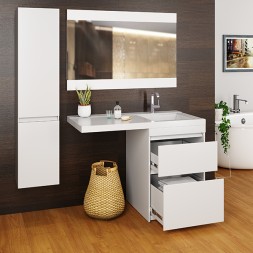 Тумба д/ванной &amp;quot;СОЗВЕЗДИЕ-56&amp;quot;под рак.над ст.маш. БИЛЛ-120(MIXLINE)унив(ПВХ) - 542898 