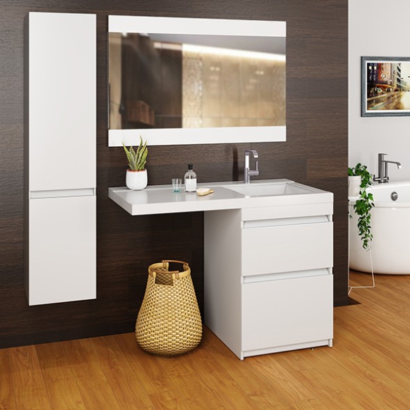 Тумба д/ванной &amp;quot;СОЗВЕЗДИЕ-56&amp;quot;под рак.над ст.маш. БИЛЛ-120(MIXLINE)унив(ПВХ) - 542898 