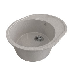 Мойка ML-GMS08 СТАНДАРТ овальная с крылом, светло-серый (310), 570*460*170мм - 00-00002425