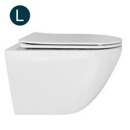 Унитаз подвесной безободковый WAVE MERIDIAN Tornado3.0, сид. дюропласт,м/л,быстр,БЕЛЫЙ глянец(L) - 551735
