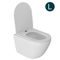 Унитаз подвесной безободковый WAVE MERIDIAN Tornado3.0, сид. дюропласт,м/л,быстр,БЕЛЫЙ глянец(L) - 551735