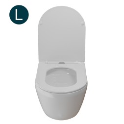 Унитаз подвесной безободковый WAVE MERIDIAN Tornado3.0, сид. дюропласт,м/л,быстр,БЕЛЫЙ глянец(L) - 551735