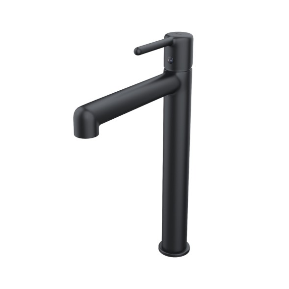 Смеситель для раковины 26к IDDIS AIGBL01i01 &amp;quot;Aiger&amp;quot; высокий, литой, п/гайку ЧЕРНЫЙ матовый - AIGBL01i01 