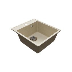 Мойкa ML-GMU02 УЛЬТРА прямоугольная, бежевый камень, 425*485 мм (глуб. чаши 175) - 00-001399