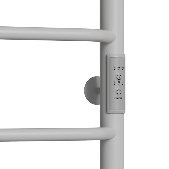 Полотенцесушитель MIXLINE MIRA  80х50 (таймер, 336 Вт, 5 перекладин + ПОЛКА) электрический БЕЛЫЙ - ML-556356 