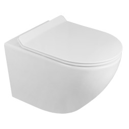 Унитаз подвесной Azario Grado 490х370х360 безободковый с быстросъемным сиденьем микролифт (AZ-0046 -N)