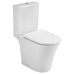 Унитаз-компакт Azario VISE 640х365х820 напольный, безободковый, в комплекте с быстросъемным сиденьем микролифт (AZ-1343BT)