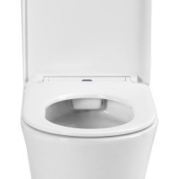 Унитаз-компакт Azario VISE 640х365х820 напольный, безободковый, в комплекте с быстросъемным сиденьем микролифт (AZ-1343BT)