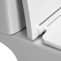 Унитаз-компакт Azario VISE 640х365х820 напольный, безободковый, в комплекте с быстросъемным сиденьем микролифт (AZ-1343BT)