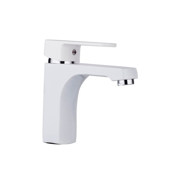 Смеситель для раковины 35к R10301-2 FRUD п/гайку Белый+хром - R10301-2 