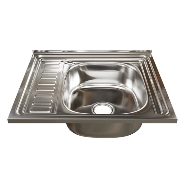 Мойка 60х50 (0,6) прав вып 3 1/2 MIXLINE 16см  с сифоном - 538193 