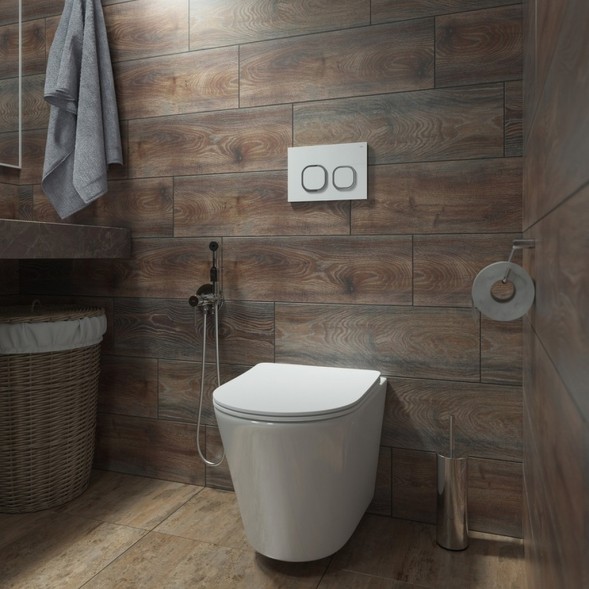 Клавиша смыва из стекла  IDDIS Uniglass 001 UNG01WCi77 универсальная БЕЛОЕ стекло - UNG01WCi77 