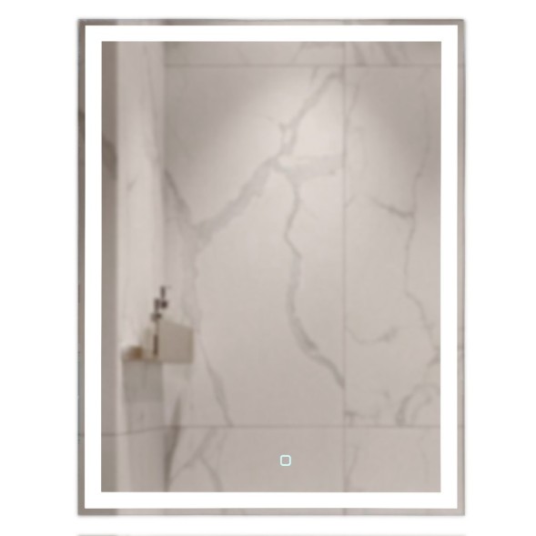 Зеркало MIXLINE &amp;quot;Норма-Лайт&amp;quot; 600*800 (ШВ) ал. профиль, сенсорный выключатель,светодиодная подсветка - LED-00002574 