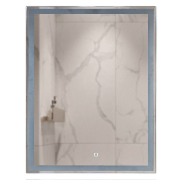 Зеркало MIXLINE &amp;quot;Норма-Лайт&amp;quot; 600*800 (ШВ) ал. профиль, сенсорный выключатель,светодиодная подсветка - LED-00002574 