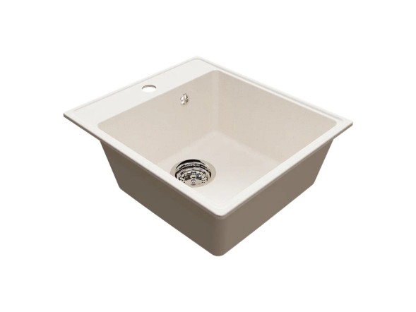 Мойкa ML-GMU02 УЛЬТРА прямоугольная, белый камень, 425*485 мм (глуб. чаши 175) - 00-001398 