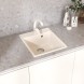 Мойкa ML-GMU02 УЛЬТРА прямоугольная, белый камень, 425*485 мм (глуб. чаши 175) - 00-001398 