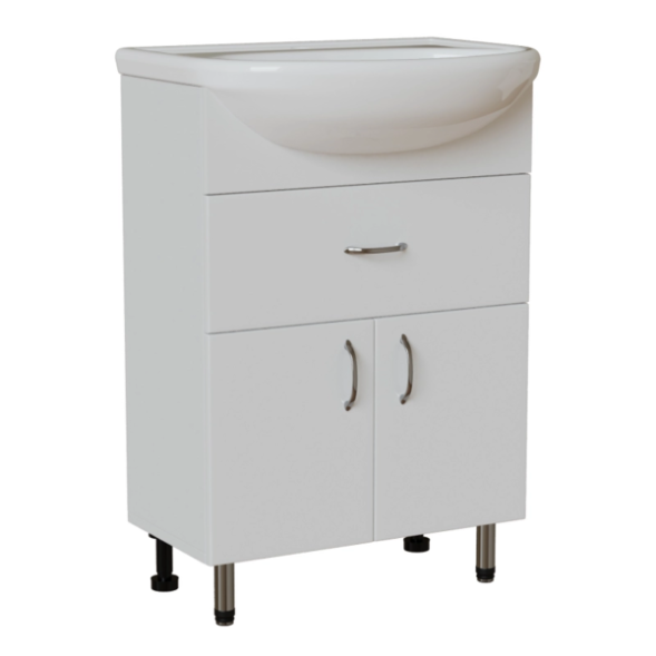 Тумба д/ванной &amp;quot;МИСТРАЛЬ-60&amp;quot; под рак.Уют-60 (ROSA) (ПВХ) (разбор) - 556883 