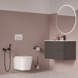 Унитаз подвесной безободковый IDDIS BILRNSEI25 "Bild" сиденье дюропласт, микролифт - BILRNSEI25